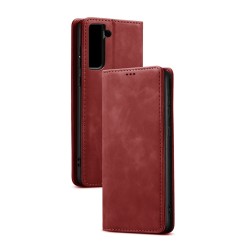 LEATHER FLIP COVER WITH INTERNAL POCKET FOR SAMSUNG GALAXY S21 PLUS RED LEATHER FLIP COVER WITH INTERNAL POCKET FOR SAMSUNG GALAXY S21 PLUS RED